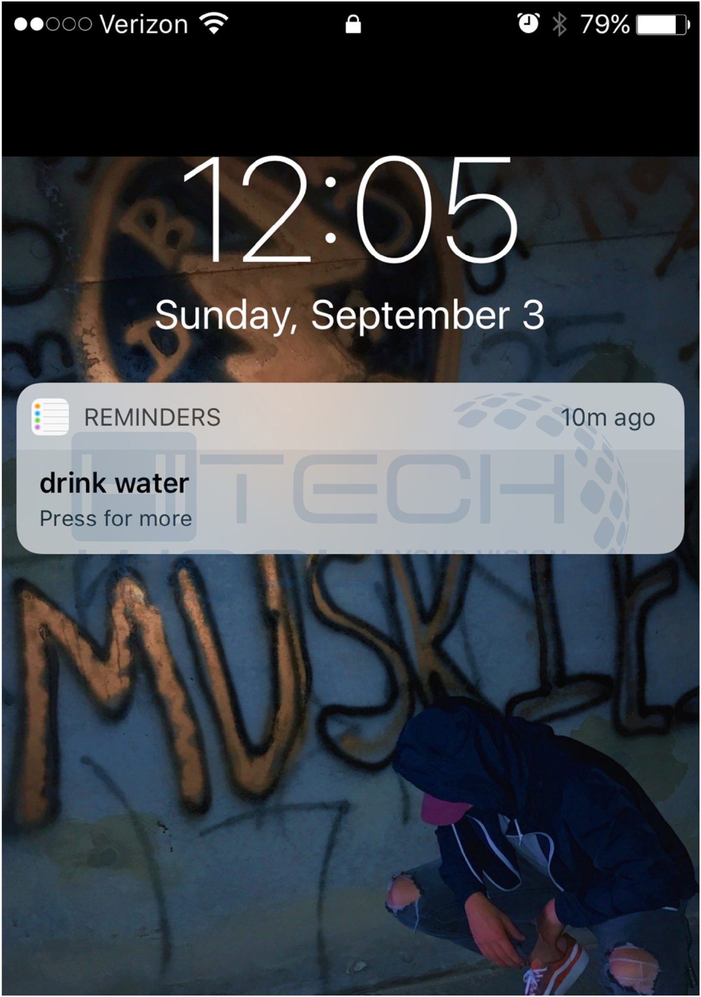 reminder lock screen iphone