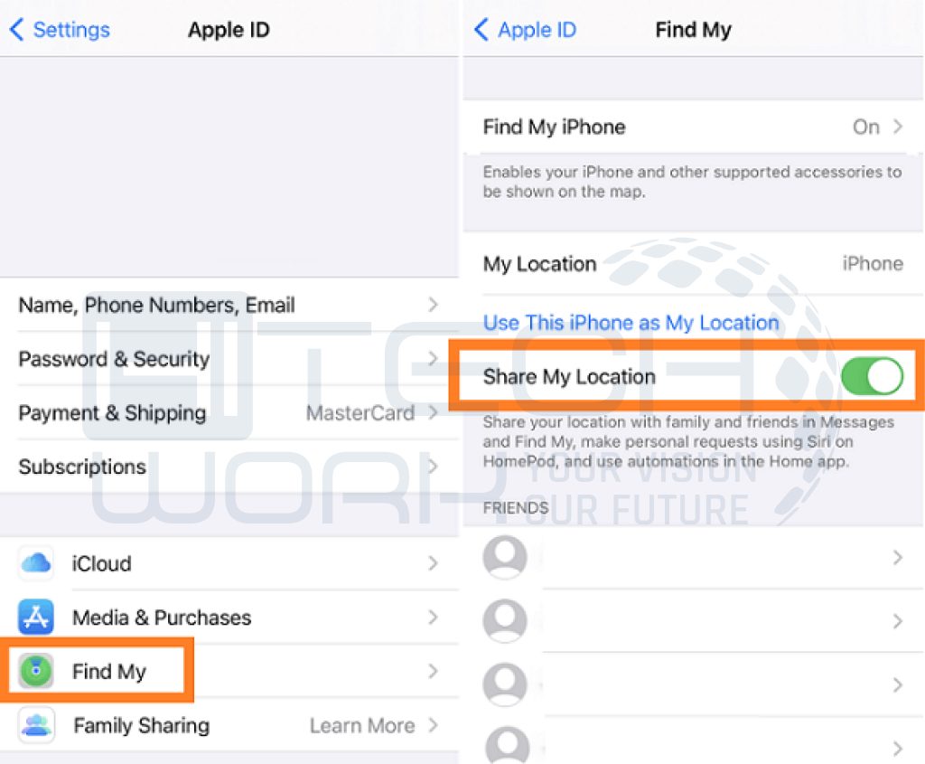 Method to Turn Off the Location in “Find My iPhone.”