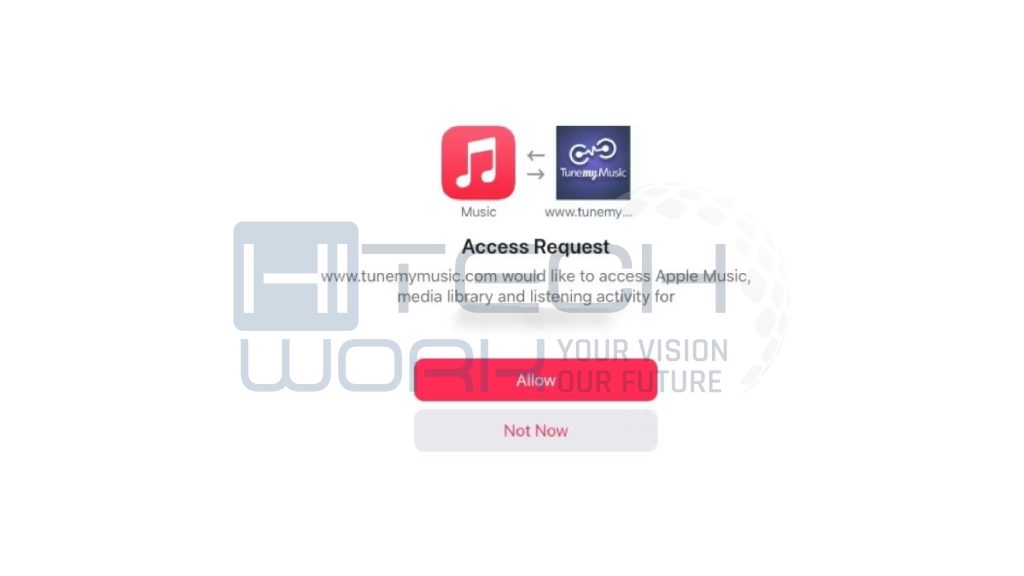 grant Tune My Music permission to access your Apple Music library