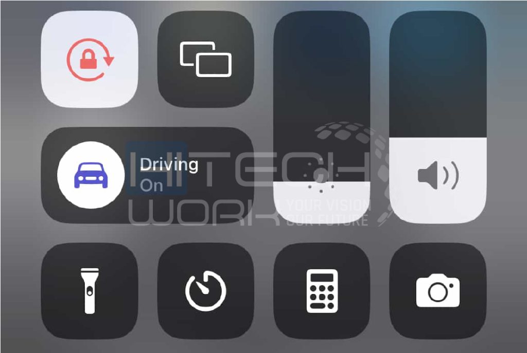 Step to Disable Driving Mode via Control Center