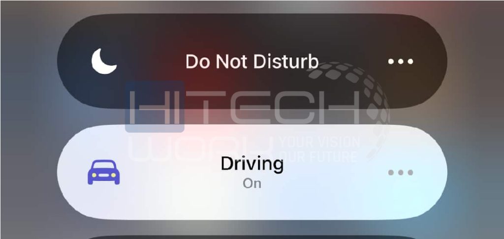 Step to Disable Driving Mode via Control Center