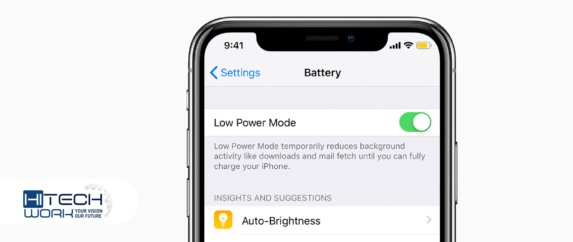 how to add low power mode to control center