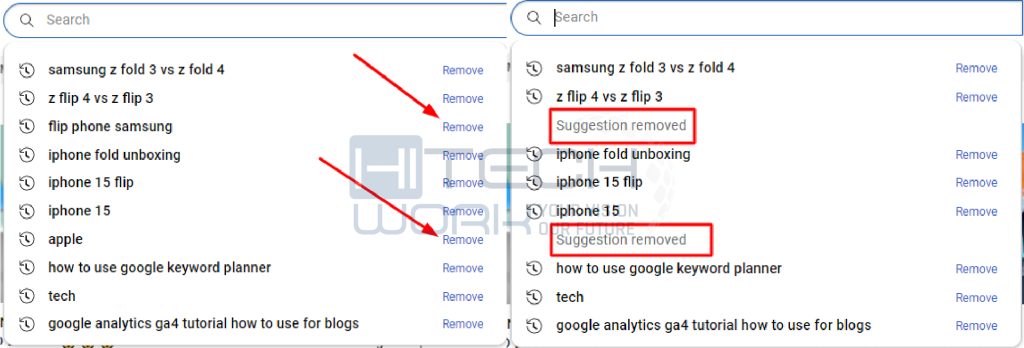 REMOVE youtube searches