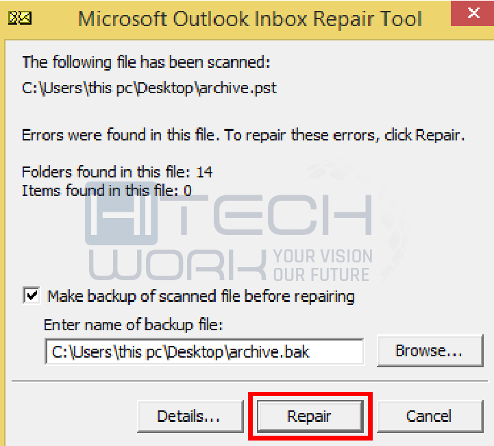 Repair Corrupted Outlook Data Files