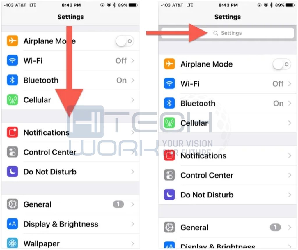 Settings and Control Center