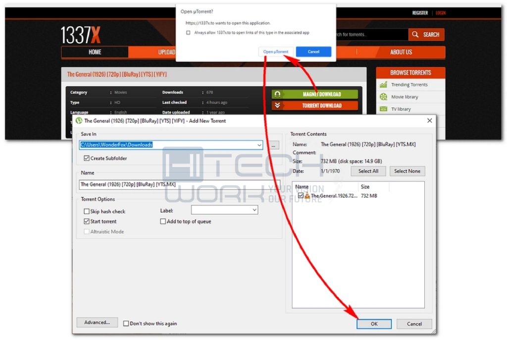 Step 4:  Follow the on-screen uTorrent instructions