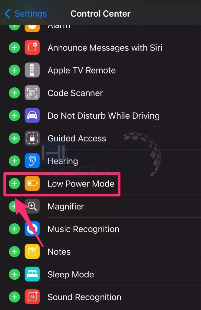 Turn on Low Power Mode on Ipad