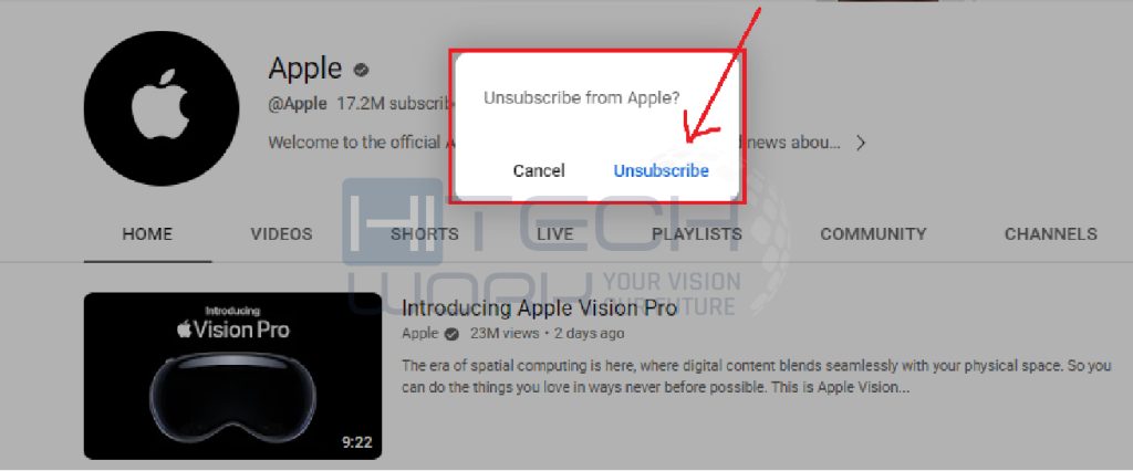 Unsubscribe from Apple