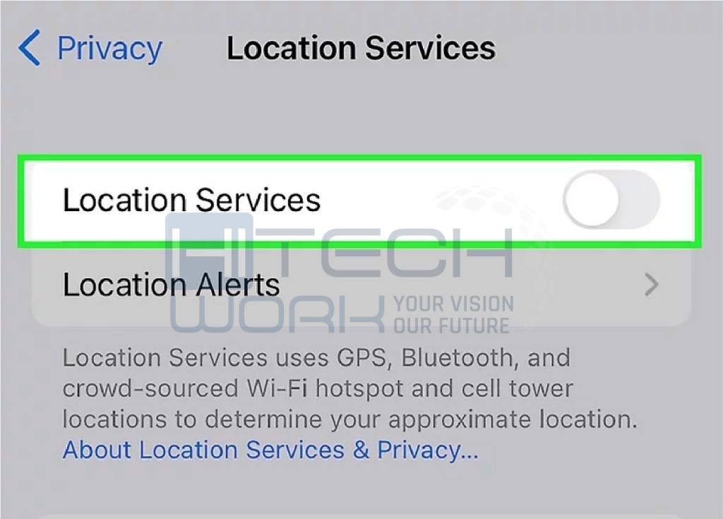 disable location service