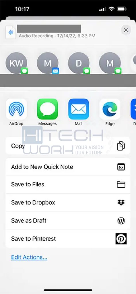 Choose App to save voicemail