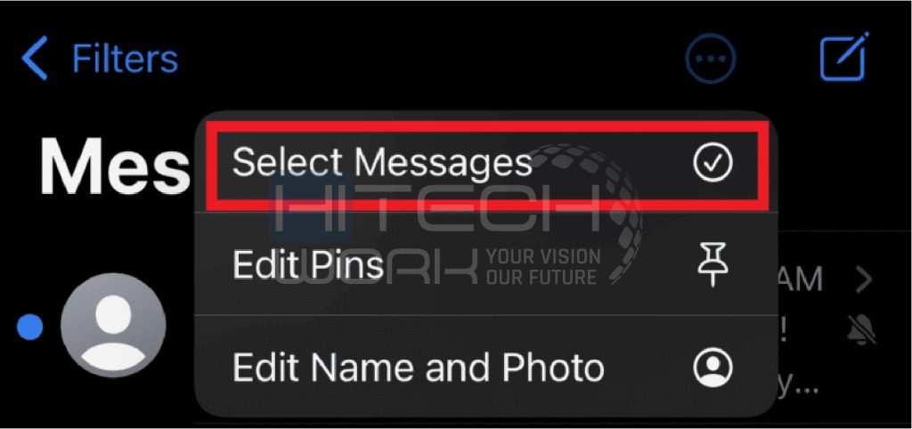 Click on the Select Messages