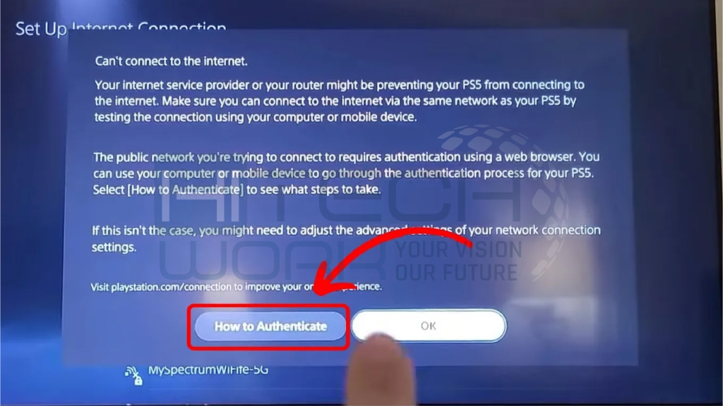 Enter the passcode to connect PS5 to hotel wifi