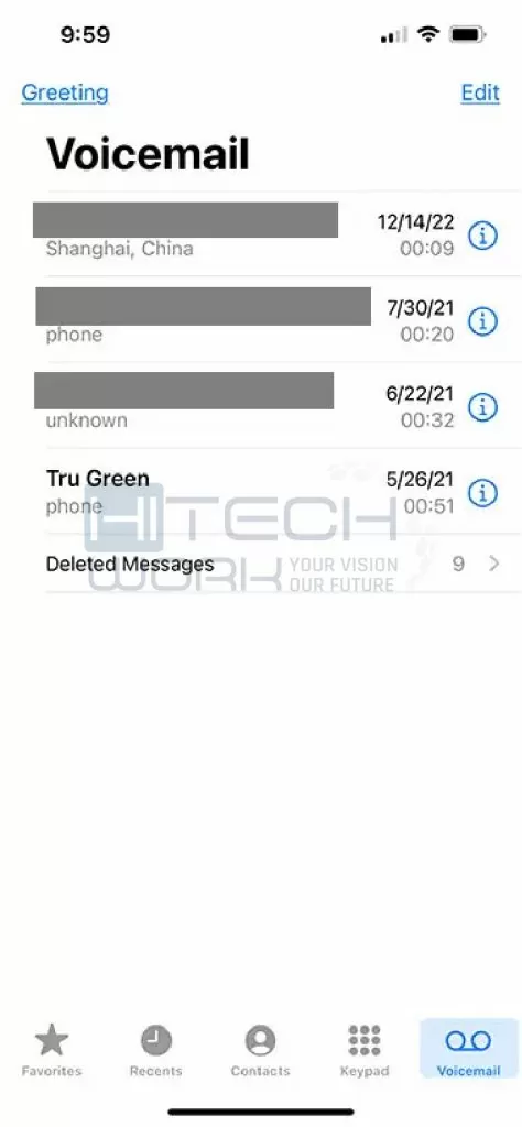 Select Voicemail