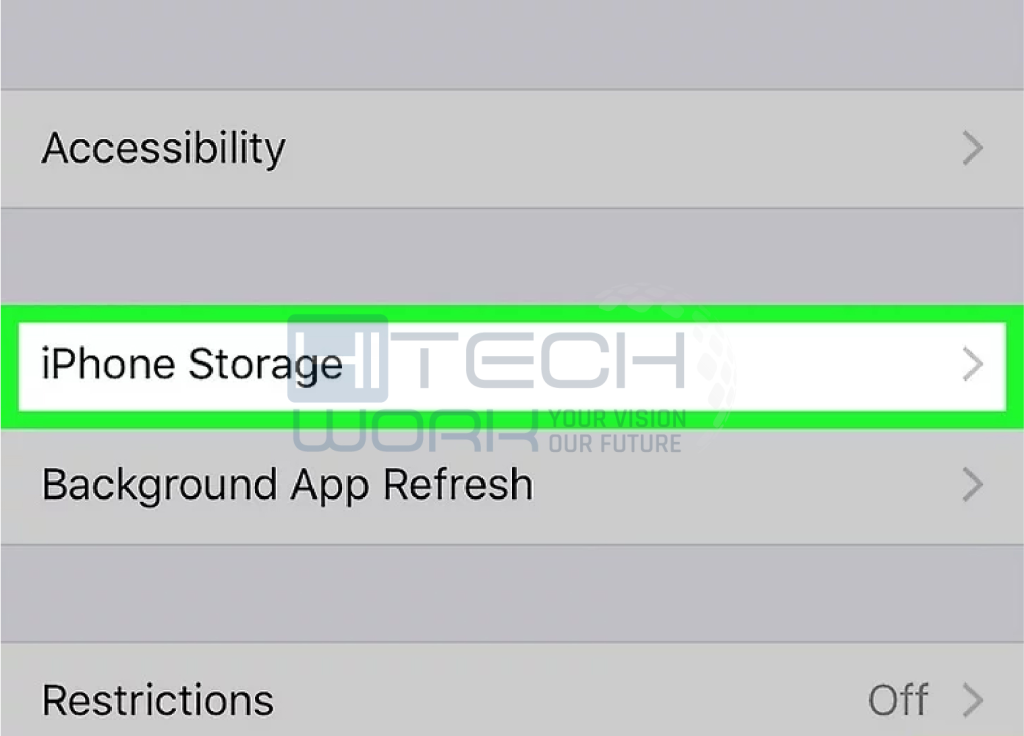 Select iPhone storage