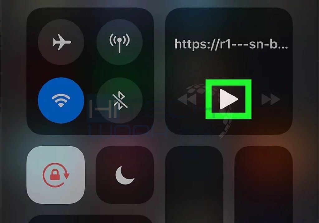 Tap the play button on the Music shortcut