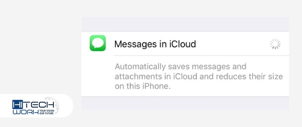 Turn On the “Message In iCloud”