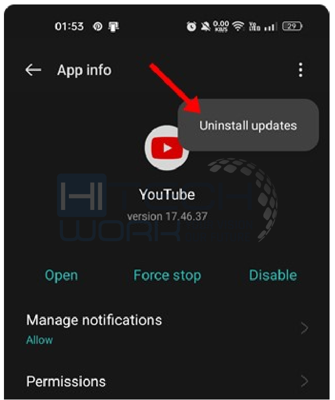 Uninstall Updates