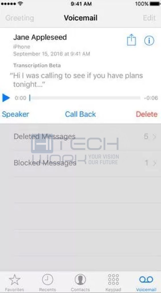 select voicemail you want to save
