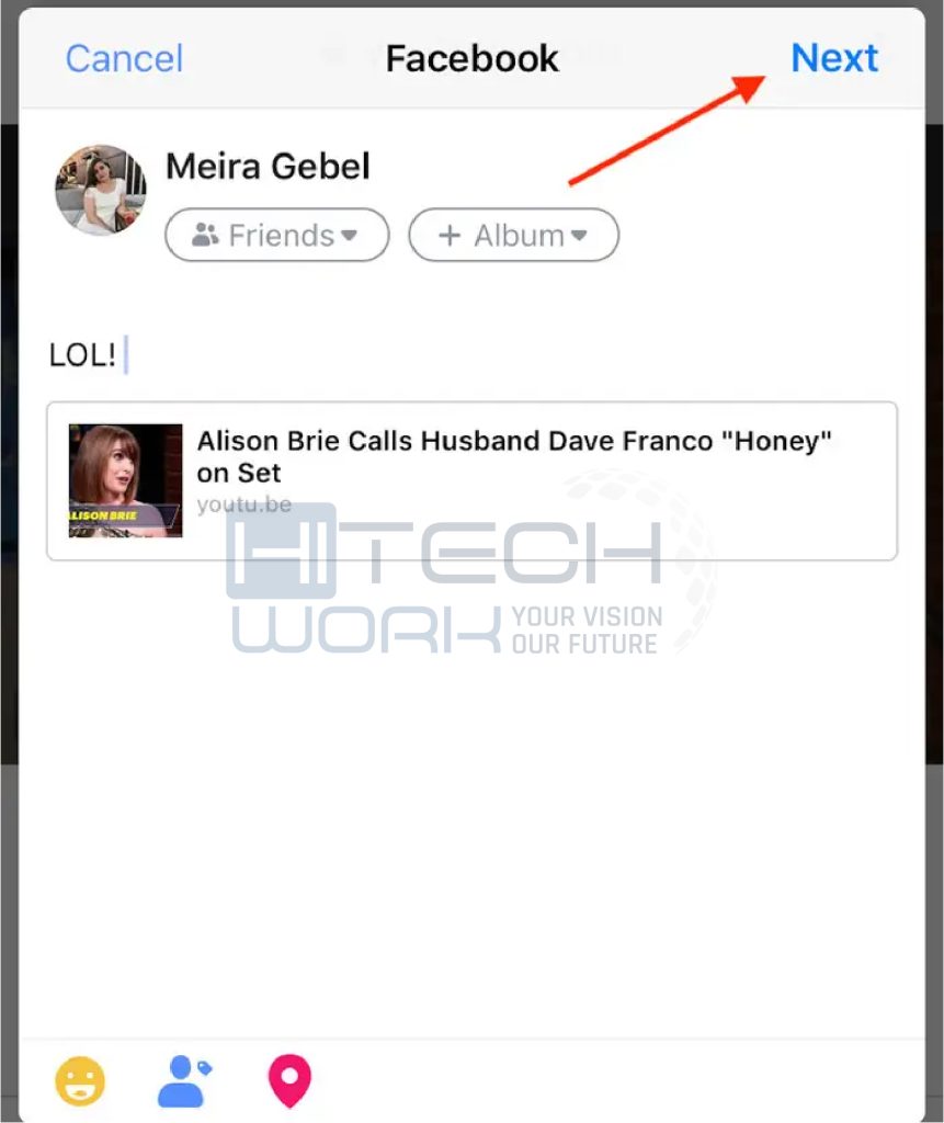 Select “Facebook” from the list