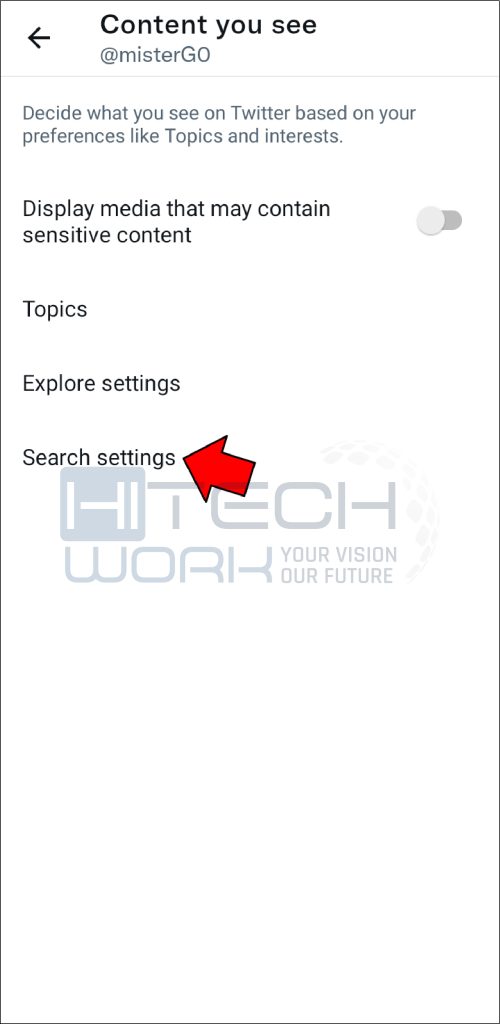 Click Search Setting