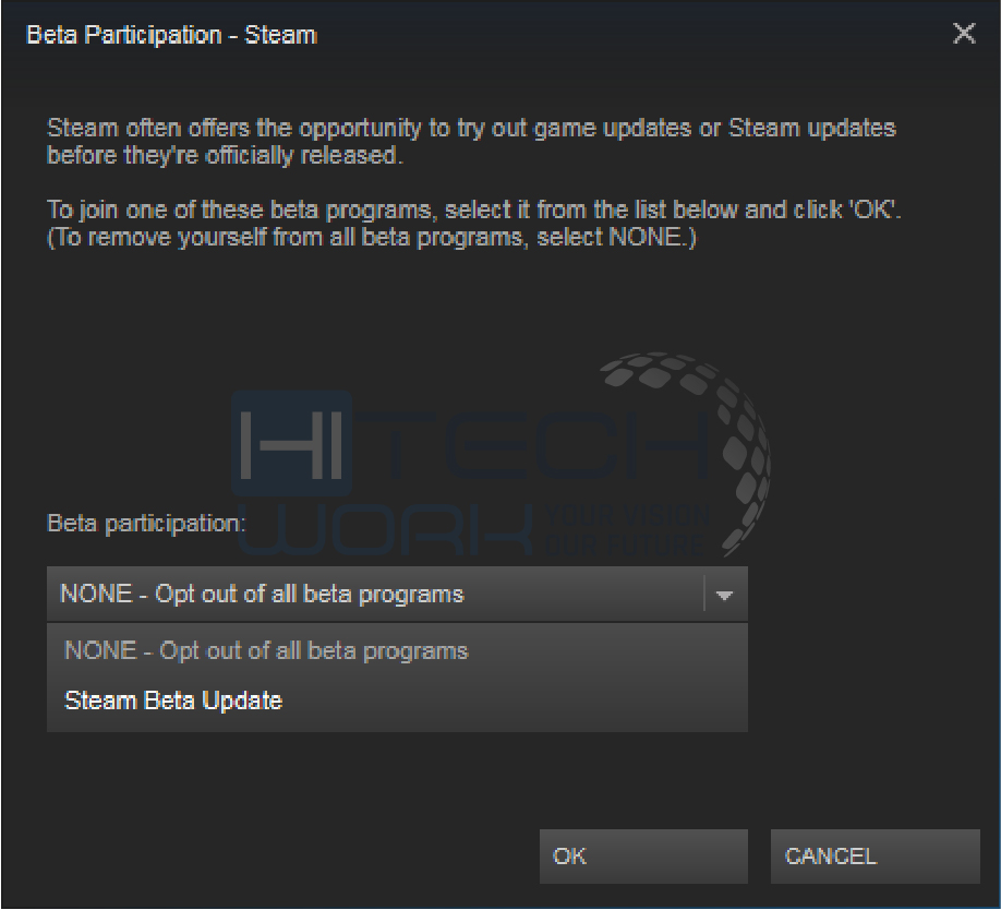 Turn off the Steam Beta