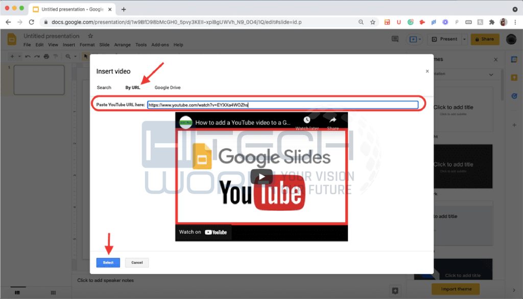 Add video on Google Slide