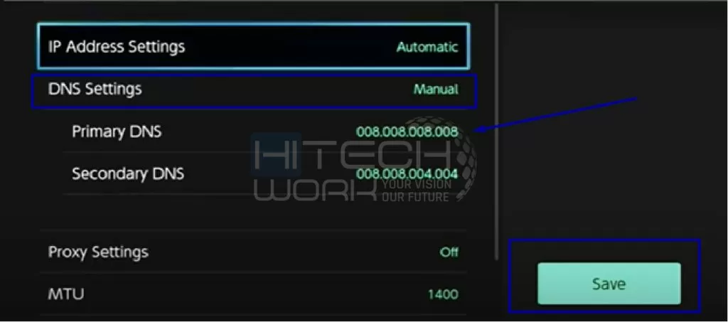 Set DNS Setting manual