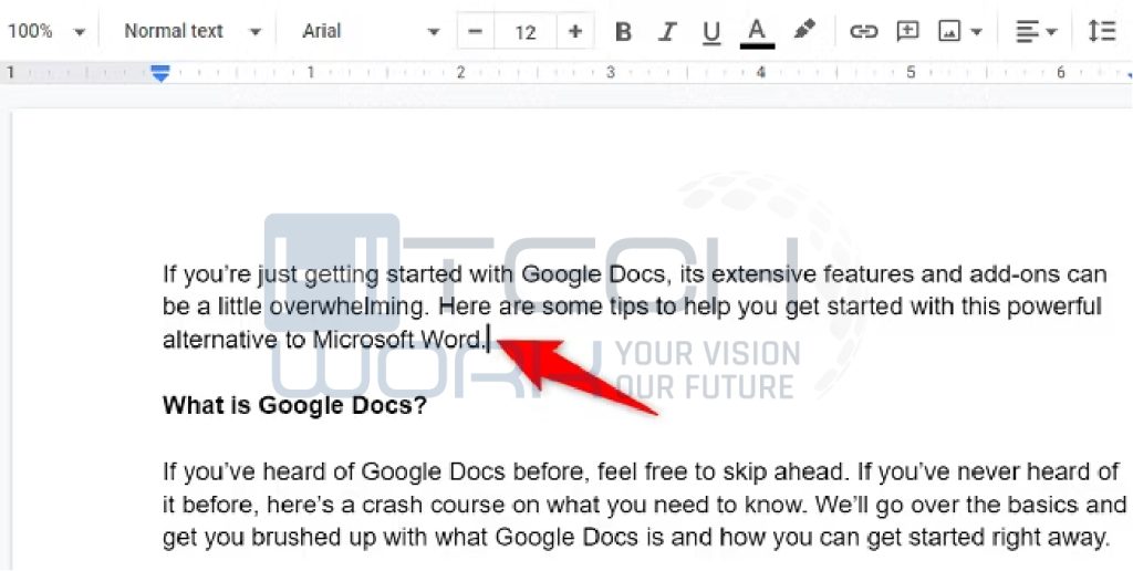 Add new page on google docs