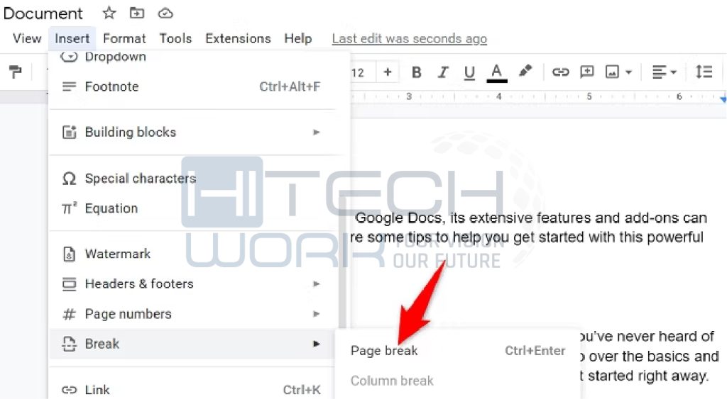 Page Break On Google Docs (On-PC-and-Mobile-Phone)