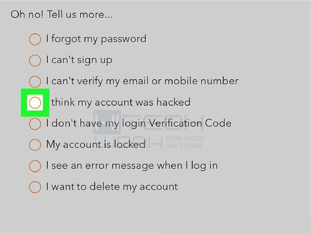 Contact Snapchat for unlock