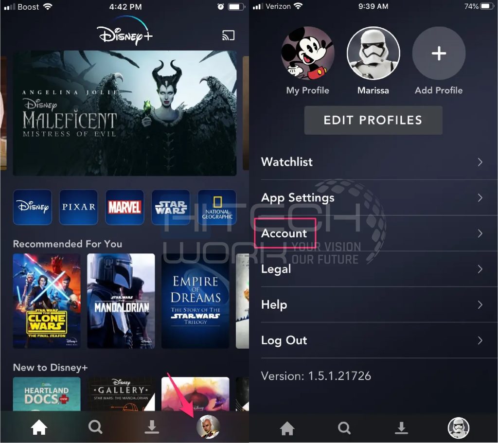 Signing Out All Devices on Disney Plus using the Mobile App