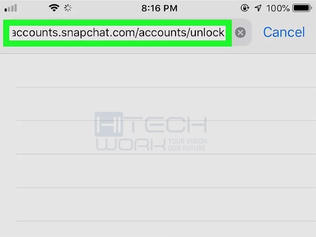 Snapchat help browser