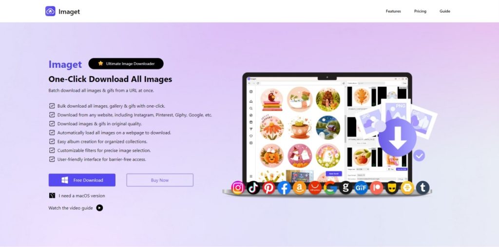 Download Facebook Profile Pictures in Bulk with Imaget