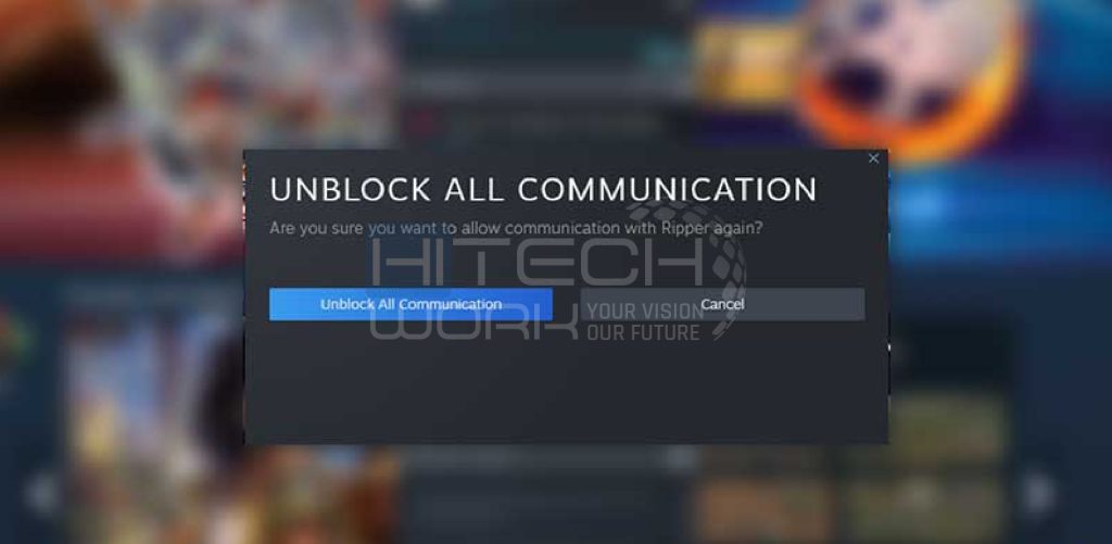 How to unblock on Steam (all communications)