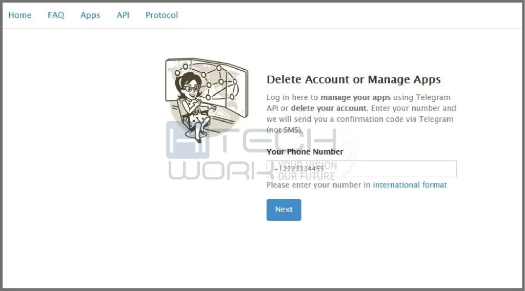 delete telegram account on pc