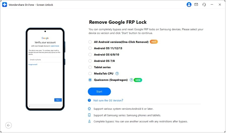 select remove google frp lock
